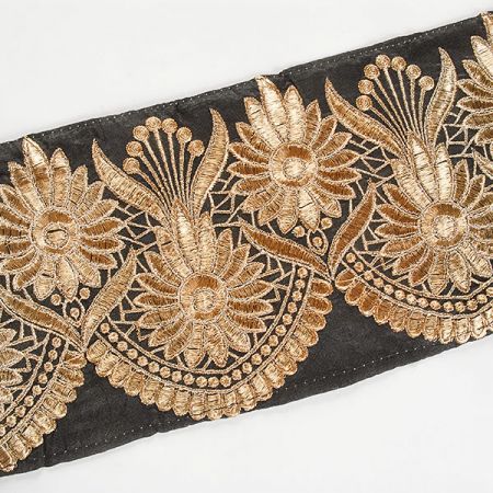 Šantungová stuha velký oblouk zlatý II.jakost