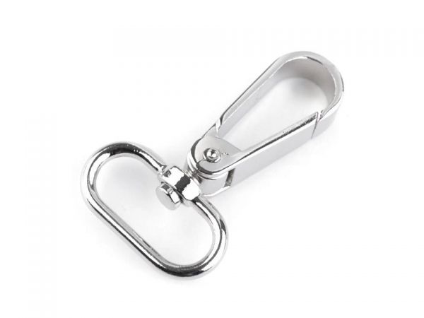 Karabina kov průvlak 25mm nikl