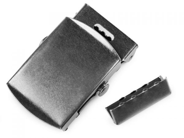 Kovová spona opasková s koncovkou 30mm nikl černý