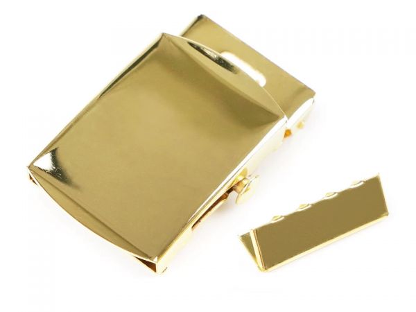 Kovová spona opasková s koncovkou 30mm zlatá