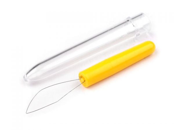 Navlékač nití 80 mm v plastovém pouzdře