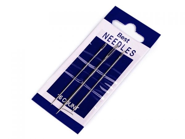 Jehly na ruční šití ostré s velkým ouškem