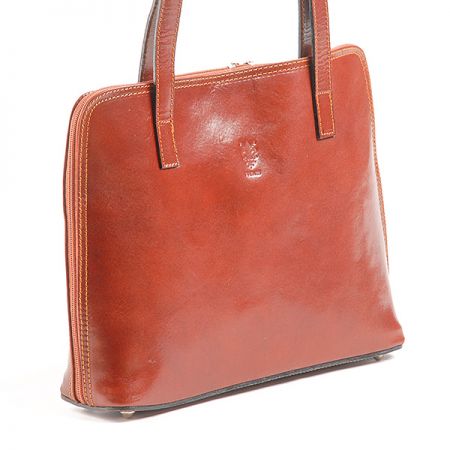 Kožená kabelka dámska hnedá malá