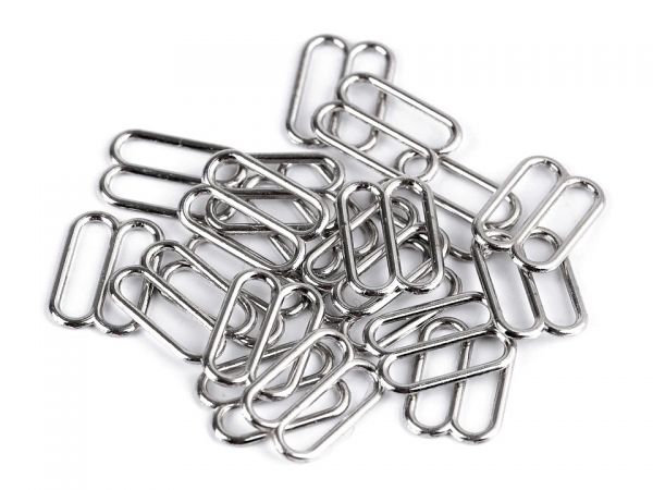 Prádlový posunovač oděvní kov 14 mm stříbrný