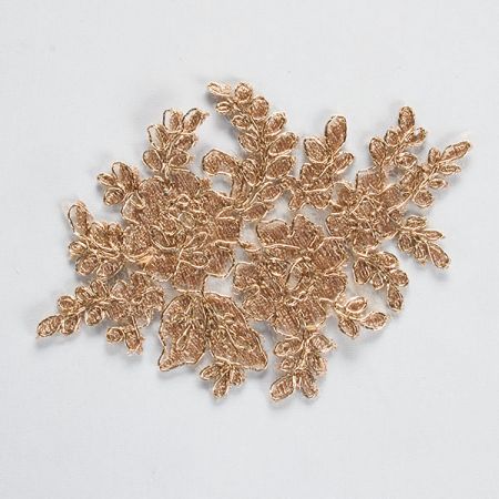 Krajková aplikace středová starozlatá