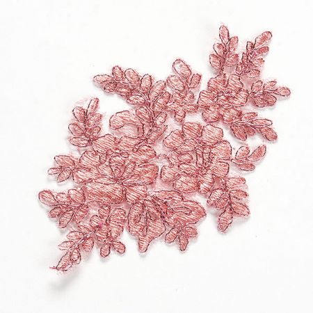 Krajková aplikace středová růžová