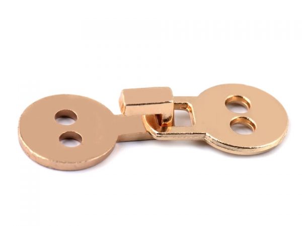 Ozdobné zapínání kovové hladké zlaté