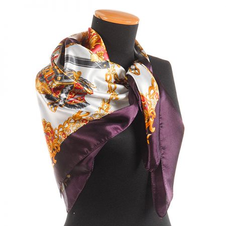 Šátek hedvábí/viskoza fialový