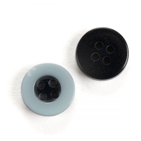 Knoflík plastový kulatý košilový šedomodrý 20"