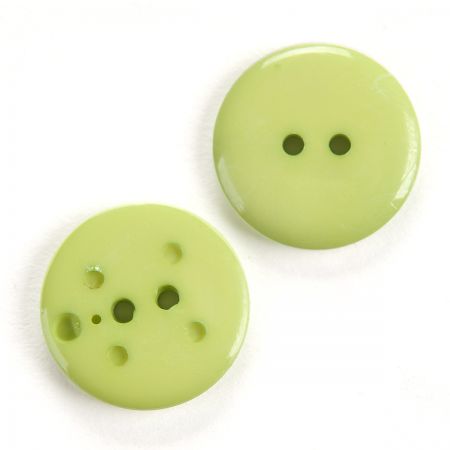 Knoflík plastový kulatý sv.zelený 30"