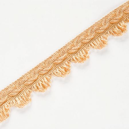 Oděvní prýmek s třásněmi světle zlatý