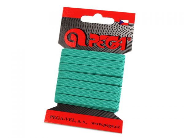 Guma prádlová barevná 6,6 mm smaragdová zelená