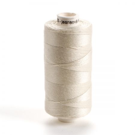 Nitě jeans 30×3 tex, 100% PES, návin 200 m, smetanová