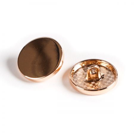 Knoflík kovový plochý zlatý 28"