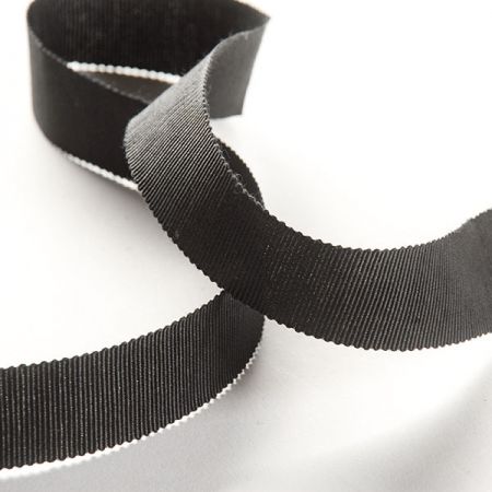 Rypsová stuha viskoza černá