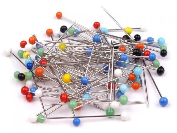 Špendlíky GALANT se skleněnou hlavičkou 30mm 10 g