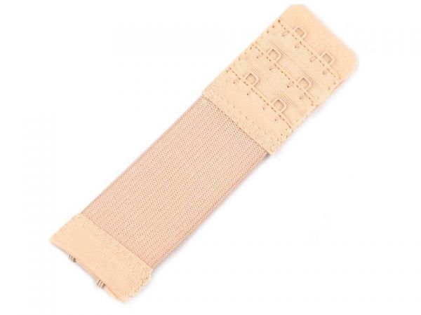 Prodloužení k podprsence šíře 30mm 3 řady/2 očka tělová na gumě