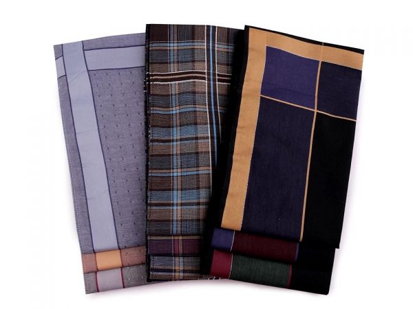 Kapesník pánský z česané bavlny mix tmavý