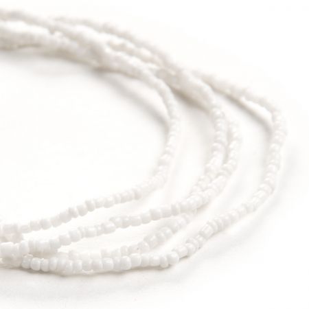 Korálkový náramek/náhrdelník rokajl bílý