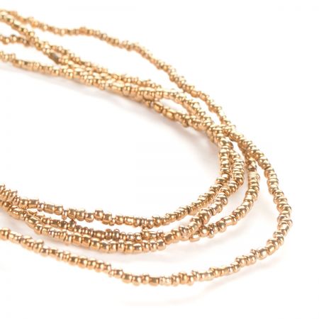 Korálkový náramek/náhrdelník rokajl starozlatý