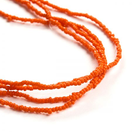 Korálkový náramek/náhrdelník rokajl oranžový