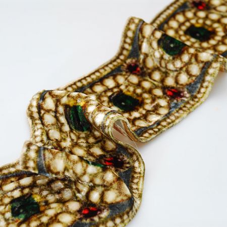 Porta samet tisk drahé kameny