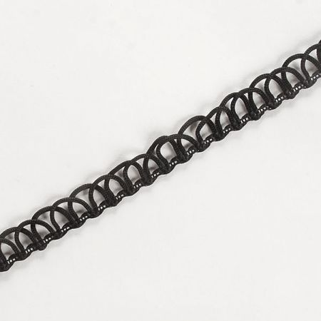 Oděvní prýmek vzdušné vlnky černé