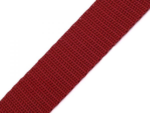 Popruh nylon 2,5cm bordó