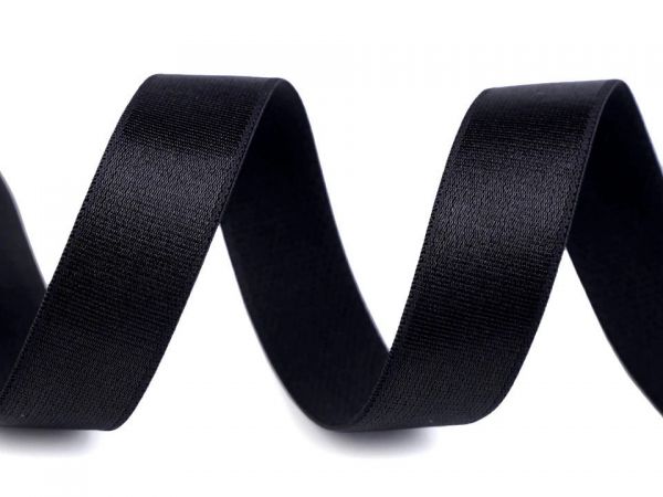 Ramínková saténová pruženka 18mm černá PEGA