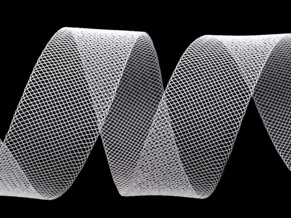 Modistická krilnolína šíře 2,5cm transparentní