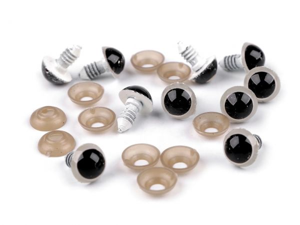 Bezpečnostní oči s pojistkou Ø14 mm bílé