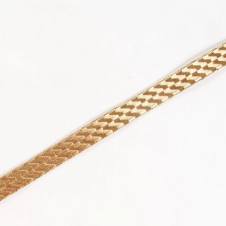 Stuha žakárová s drobným geometrickým vzorem