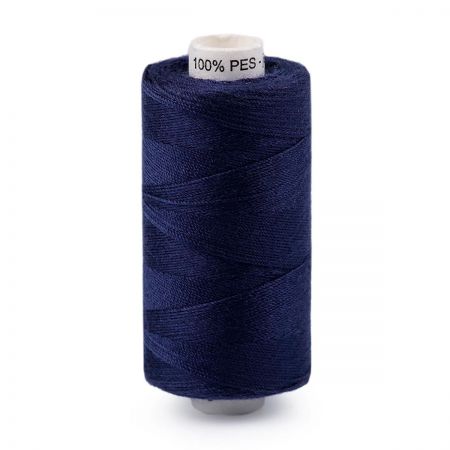 Nitě jeans 30×3 tex, 100% PES, návin 200 m, tm. modrá