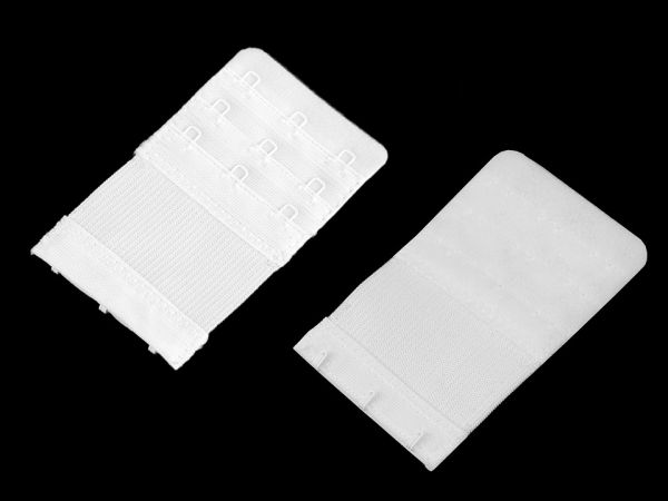 Prodloužení obvodu podprsenky šíře 40mm trojřadé 3x3 na gumě bílé