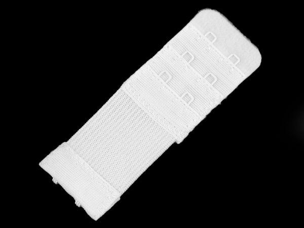 Prodloužení k podprsence šíře 30mm dvouřadé 2x3 na gumě bílé