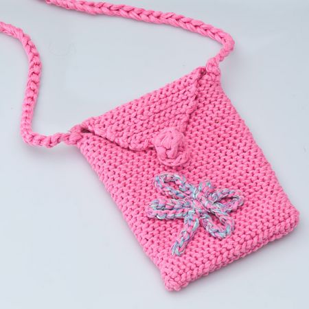 Taška malá motív vážky ružová