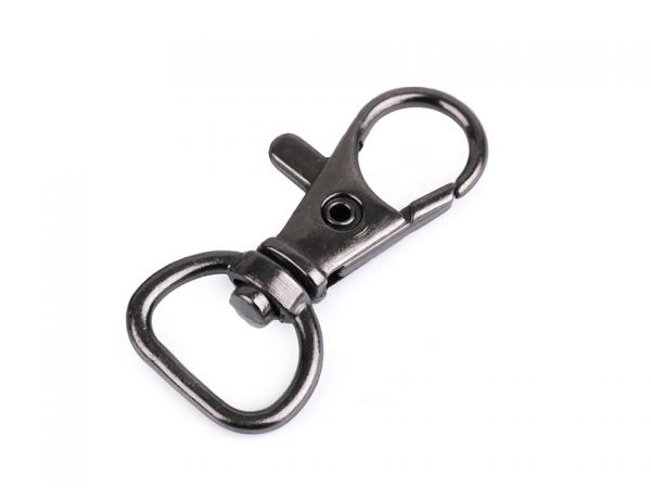 Karabina kov průvlak 12 mm nikl černá