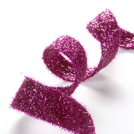 Stuha oboustranná lesk vlas fialová