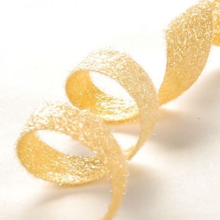 Stuha oboustranná lesk vlas smetanová