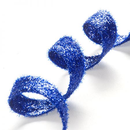 Stuha oboustranná lesk vlas královská modrá