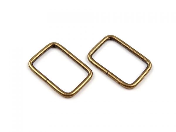 Průvlek rámeček vsuvka kov 20x13 mm staromosaz