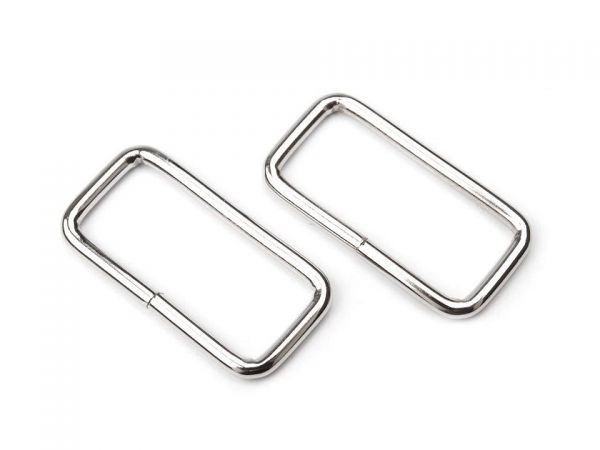 Průvlek rámeček vsuvka kov 32x13 mm nikl stříbrný