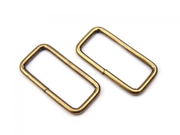 Průvlek rámeček vsuvka kov 32x13 mm staromosaz