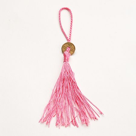 Strapce textilná s mincí ružový