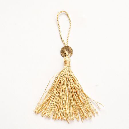 Strapec textilné ozdobný s micní zlatožltý