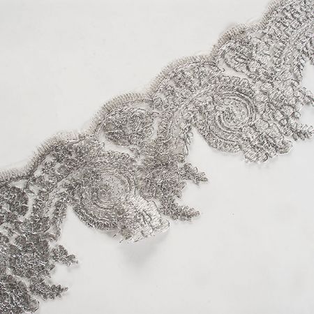 Krajka lem stříbrný