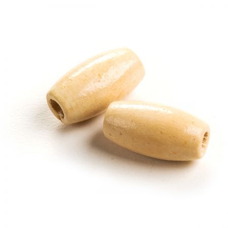 Korálky dřevěné oválné přírodní sv.hnědá