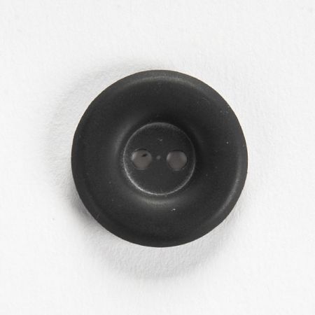 Knoflík plastový dvoudírkový černý matný 25mm