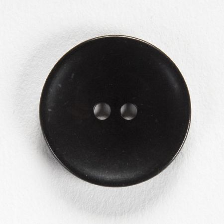 Knoflík plastový dvoudírkový černý mat malý