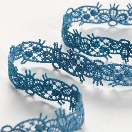 Krajkový oděvní prýmek tyrkysový
